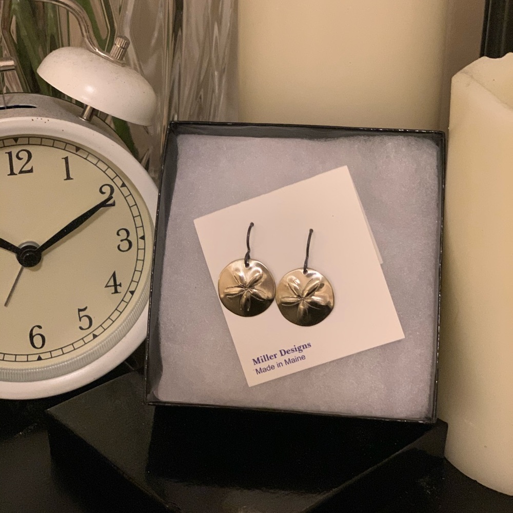 2 for $20 New Sterling Silver Sand Dollar Earrings